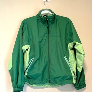L.L. Bean Women’s Windbreaker Green TwoTone Long Sleeves Vintage Small Regular